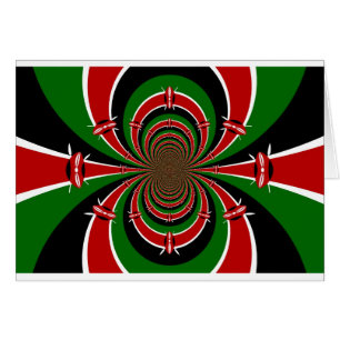 Vibrant Kenya Vision : Drapeau kényan en miroir
