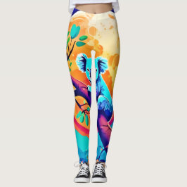 Vibrant Koala Moon Leggings