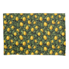 Vibrant Lemon Citrus Tree Pattern Kissenbezug
