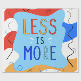 Vibrant "Less Is More" Abstract Graphic Geschenkpapier