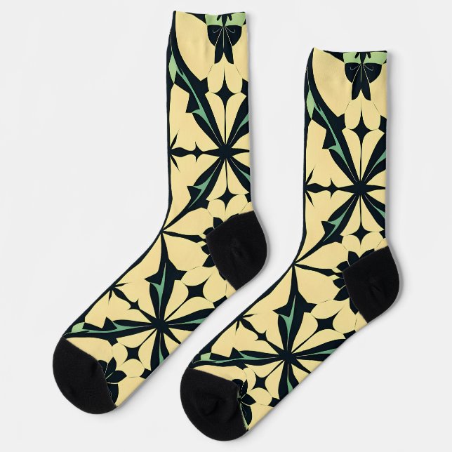 Vibrant "Less Is More" Abstract Graphic Socken (Linkes Detail)