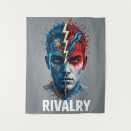 Vibrant "Less Is More" Abstract Graphic Wandteppich