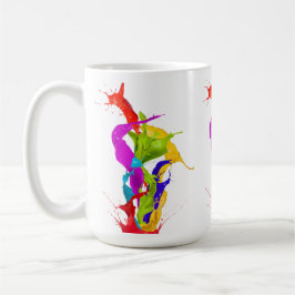 Vibrant Liquid Explosion: Abstract Paint Splash Kaffeetasse