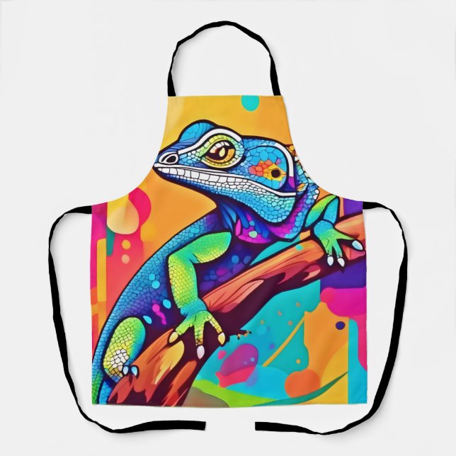 Vibrant Lizard Artwork Schürze (Vorderseite)