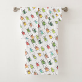 Vibrant Love Bugs Aquarelle Beetles