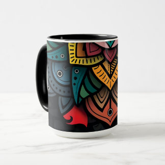 Vibrant Mandala Design Tasse