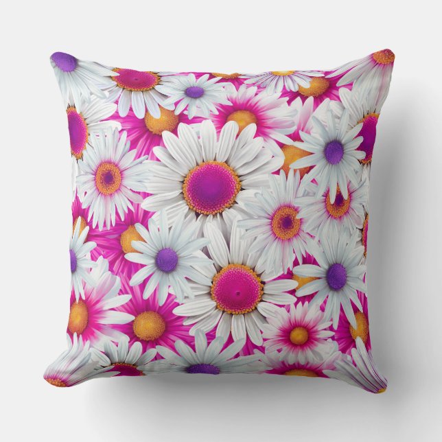 Vibrant Marguerite Blooming Kissen (Vorderseite)