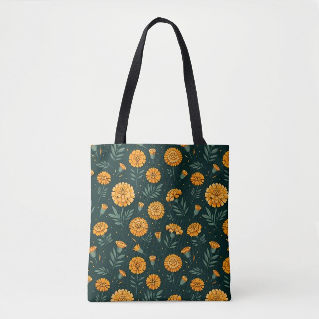 Vibrant Marigolds Pattern Tasche (Vorderseite)