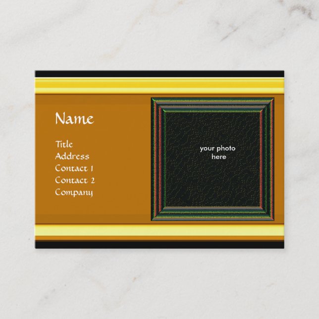 VIBRANT MEMORY2 MONOGRAM-Edelstein grau Visitenkarte (Vorderseite)