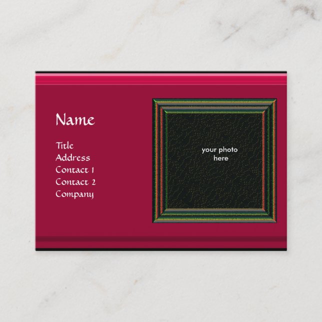 VIBRANT MEMORY3 MONOGRAM Edelstein rot Visitenkarte (Vorderseite)