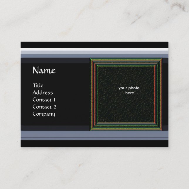VIBRANT MEMORY MONOGRAM Edelstein blau Visitenkarte (Vorderseite)