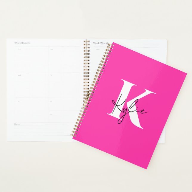 Vibrant moderne Nom personnalisé Monogramme - (Devant avec enveloppe)