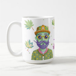 Vibrant Monarch Butterfly Illustration on Light Ba Kaffeetasse