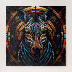 Vibrant Mosaic Zebra