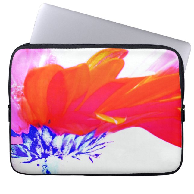 Vibrant Multicolor Pop Art Daisy Floral Abstract Laptopschutzhülle (Vorderseite)
