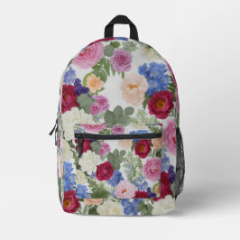 Vibrant Mystical Floral Lotus Celestial Pattern Bedruckter Rucksack