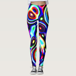 Vibrant Neon Pulse Pattern Leggings