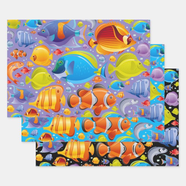 Vibrant Ocean Adventures Enveloppement Papier Set (Lot)