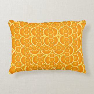 Vibrant Orange Citrus Pattern Design Dekokissen