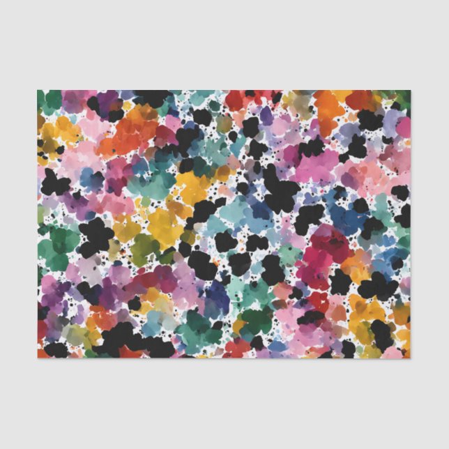 Vibrant Organic Abstract: Imperfect Ink Blot Seidenpapier (Vorderseite)