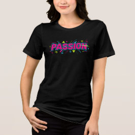 Vibrant Passion Typography - Retro 90s Pop Art Aes Tri-Blend Shirt