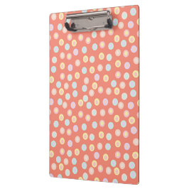 Vibrant Pastel Polka Dot Background: Brighten up Klemmbrett