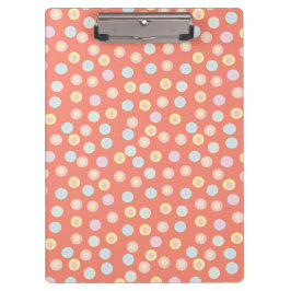 Vibrant Pastel Polka Dot Background: Brighten up  Klemmbrett