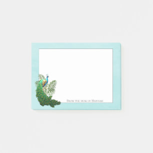 Vibrant Peacock Aquamarine Personalisierte Anmer Post-it Klebezettel