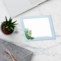 Vibrant Peacock | Blaue Personalisierte Anmerkunge