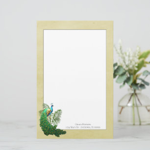 Vibrant Peacock Gelbe Stationierung Briefpapier