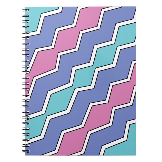 Vibrant Peaks ZigZag Notizblock (Vorderseite)