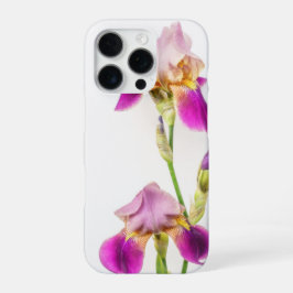 Vibrant pink and purple iris iPhone 16 pro hülle