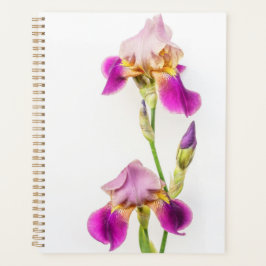 Vibrant pink and purple iris Planner Planer