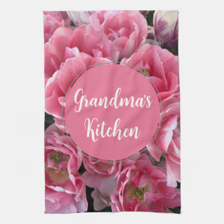 Vibrant Pink Floral Grandma's Küchentücher
