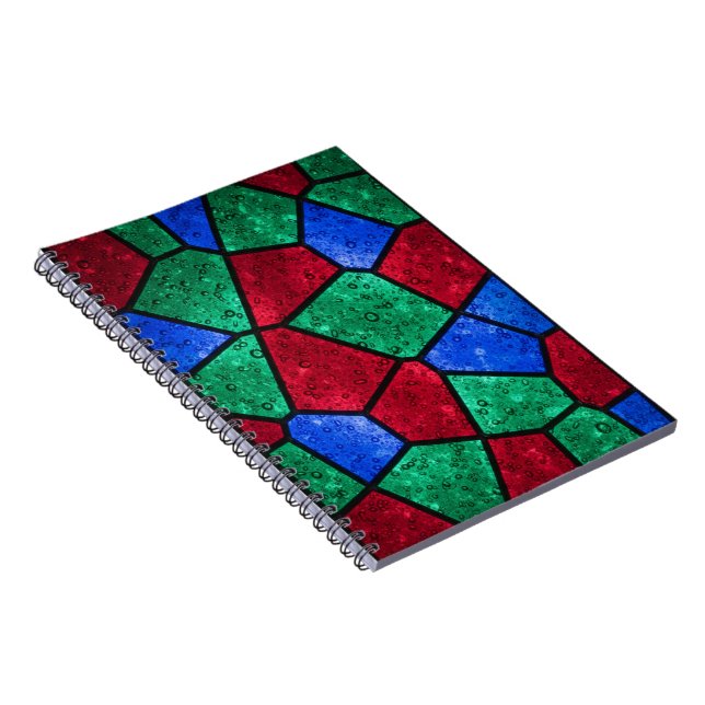 Vibrant Prism Rainbow Glass Mosaic Notebook Notizblock (Rechte Seite)