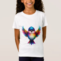 Vibrant Rainbow Bird Illustration
