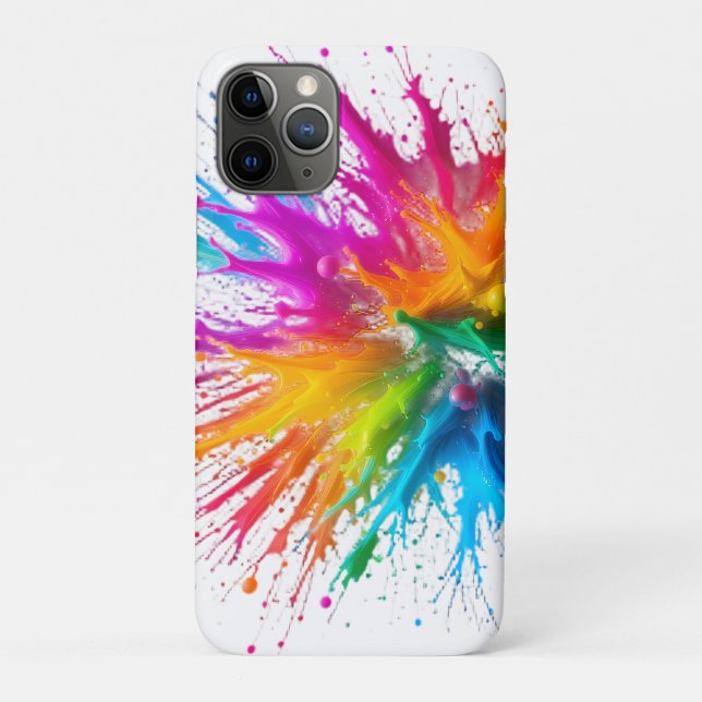 Vibrant Rainbow Paint Splatter Explosion Case-Mate iPhone Hülle (Rückseite)