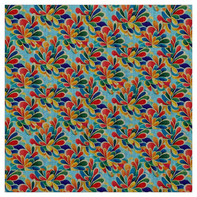 Vibrant Rainbow Petal Bloom Pattern Stoff (Muster)