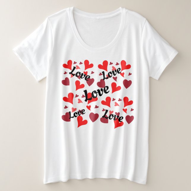 Vibrant red hearts background (Design devant)
