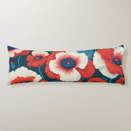 Vibrant Red Poppy Floral Seitenschläferkissen