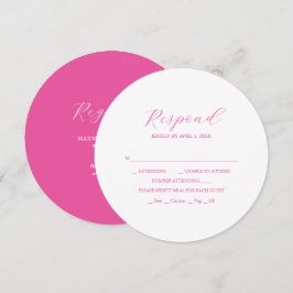 Vibrant rosa RSVP-Karte stapelbare Einladungen