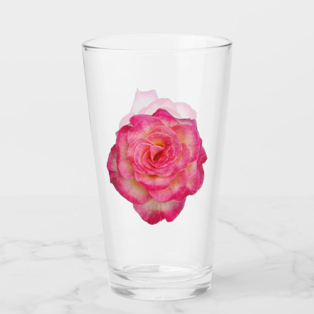 Vibrant Rose Drinking Glass Glas (Rückseite)
