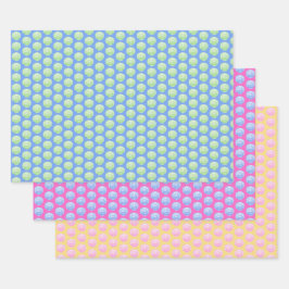 Vibrant Scallop Shells Wrapping Paper Geschenkpapier Set