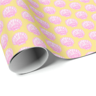 Vibrant Shell (Yellow and Pink) Wrapping Paper Geschenkpapier