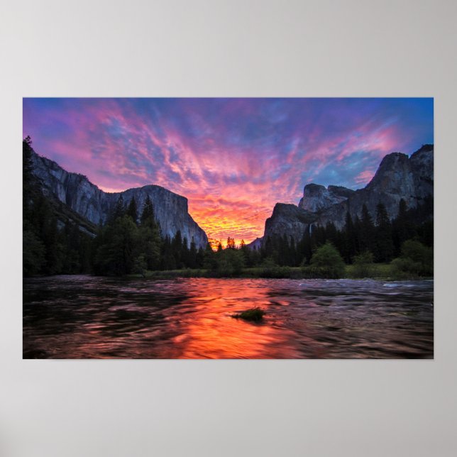Vibrant Sky | Yosemite Valley Poster (Vorne)