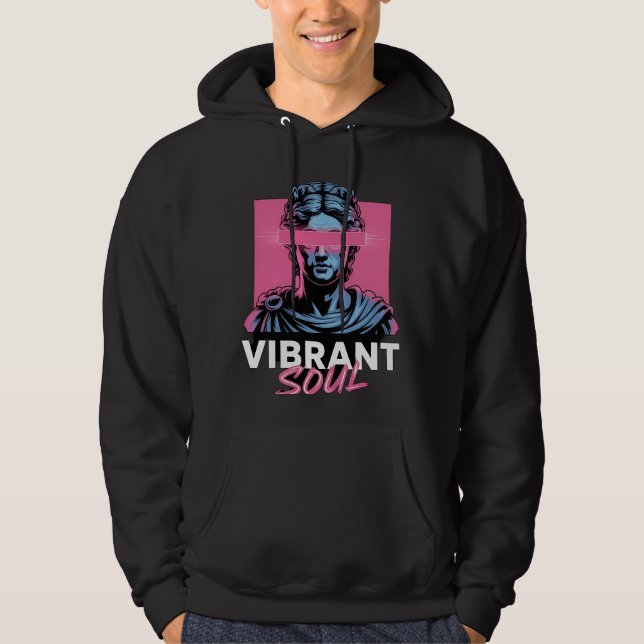 VIBRANT SOUL | Ästhetische Vaporwave griechische S Hoodie (Vorderseite)
