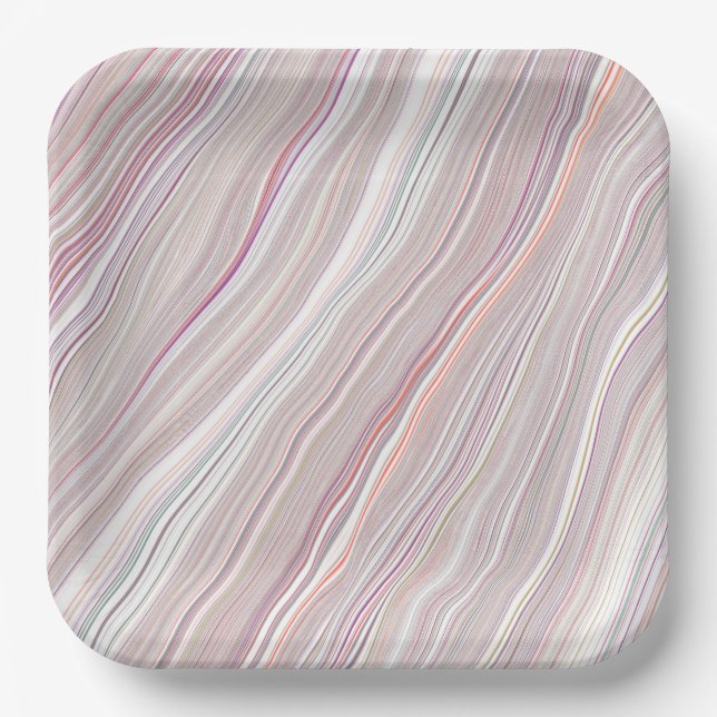 Vibrant Square Paper Plate für Summer BQs Pappteller (Vorderseite)