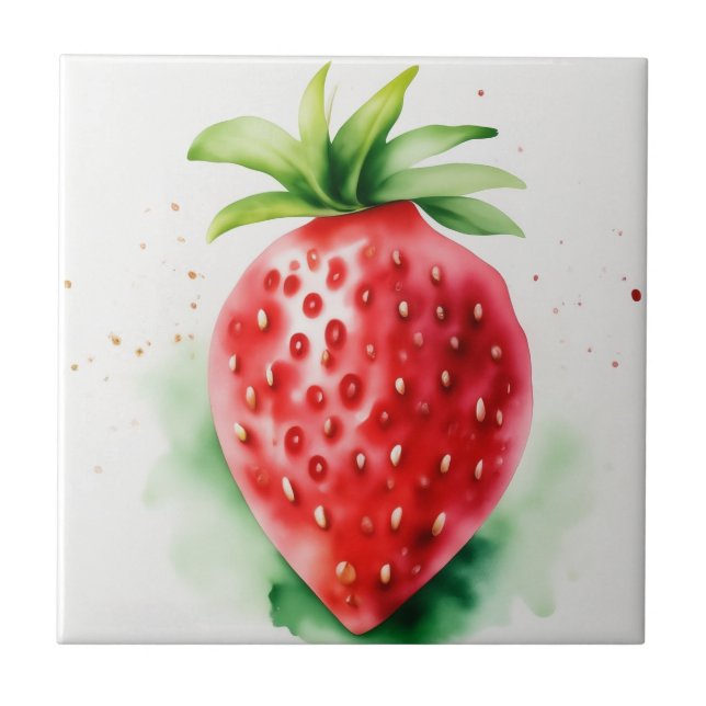 Vibrant Strawberry Fliese (Vorderseite)