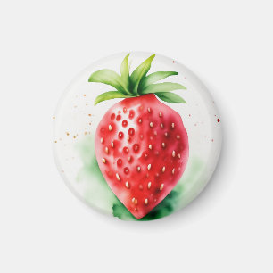 Vibrant Strawberry Magnet