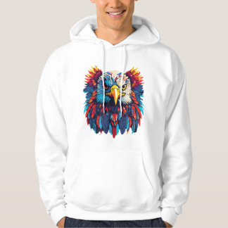 Vibrant Sweat - shirt à capuche d'art de l'aigle -
